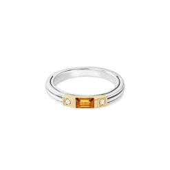 Clearance Citrine And Diamond Stacking Ring Stacking Rings