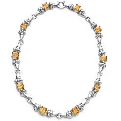New Citrine Caviar Beaded Necklace Gemstones