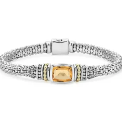 Sale Citrine Caviar Bracelet | 6Mm Two-Tone