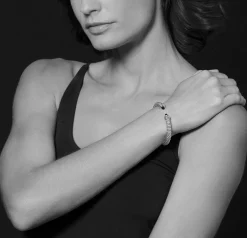 Fashion Citrine Cuff Bracelet | 8Mm Two-Tone