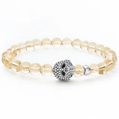 Cheap Citrine Skull Bracelet Silver
