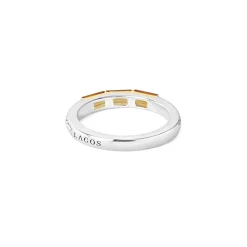 Hot Citrine Stacking Ring Two-Tone