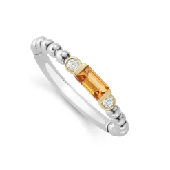 Discount Citrine Stacking Ring With Diamonds Diamonds
