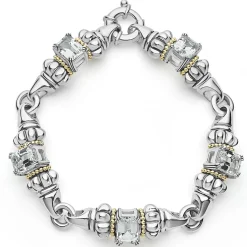 Clearance Classic White Topaz Bracelet Two-Tone