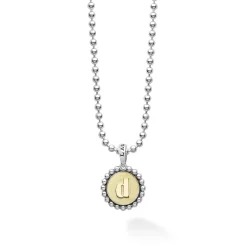 Cheap D Initial Charm Necklace Two-Tone