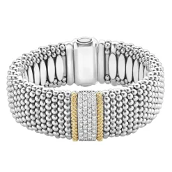 Sale Diamond Caviar Bracelet | 23Mm Two-Tone