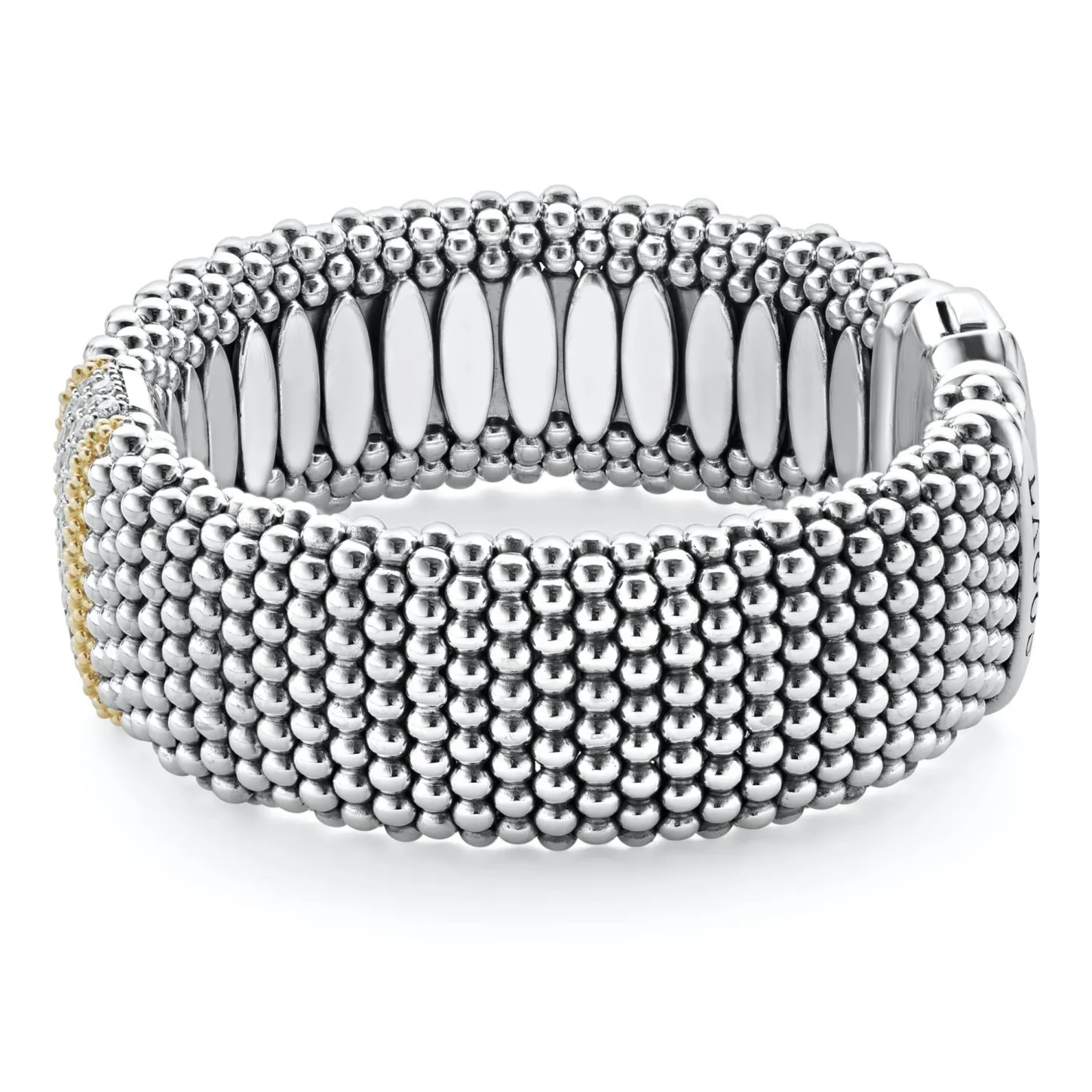 Sale Diamond Caviar Bracelet | 23Mm Two-Tone