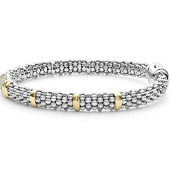 Fashion Diamond Caviar Bracelet | 6Mm Two-Tone