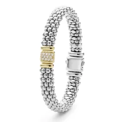 Fashion Diamond Caviar Bracelet | 9Mm Two-Tone