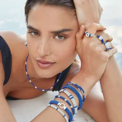 Sale Diamond Circle Caviar Ring Silver