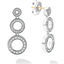 Store Diamond Circle Drop Earrings Diamonds