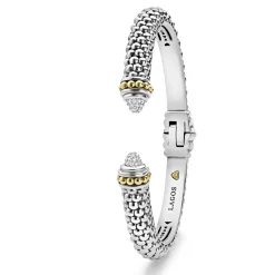 Outlet Diamond Cuff Bracelet | 8Mm Two-Tone