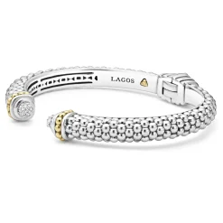 Outlet Diamond Cuff Bracelet | 8Mm Two-Tone
