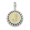 Discount Diamond J Initial Charm Two-Tone