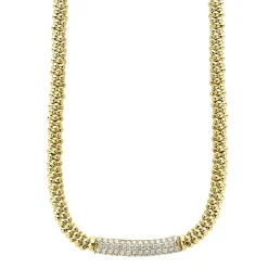 Best Sale Diamond Long Station Caviar Necklace Diamonds