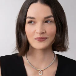 Cheap Diamond Oval Caviar Necklace Diamonds