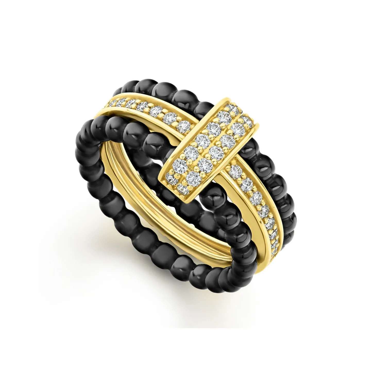 Cheap Diamond Stacking Ring Set Gold