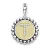 Best Sale Diamond T Initial Charm Two-Tone