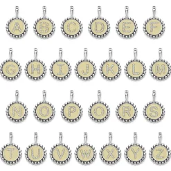 Sale Diamond U Initial Charm Two-Tone