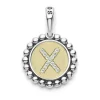 Fashion Diamond X Initial Charm Two-Tone