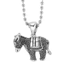 Hot Donkey Pendant Necklace Silver