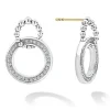 Hot Double Circle Diamond Caviar Earrings Drop Earrings