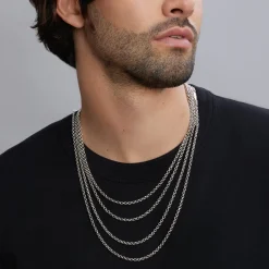 New Double Link Chain Necklace | 3Mm Necklaces & Chains