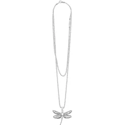 Fashion Dragonfly Pendant Necklace Silver