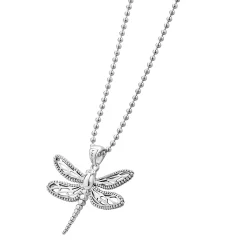 Fashion Dragonfly Pendant Necklace Silver