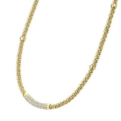 Shop Eight Gold Station Diamond Caviar Necklace Gold