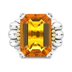 Online Extra Large Emerald-Cut Citrine Ring Gemstones