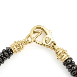 Outlet Five Large 18K Gold Station Ceramic Beaded Bracelet | 5Mm Gold