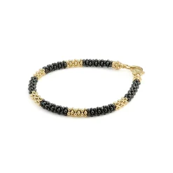 Outlet Five Large 18K Gold Station Ceramic Beaded Bracelet | 5Mm Gold