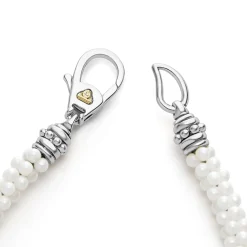 New Five Silver Station Ceramic Bracelet | 5Mm Caviar Bracelets