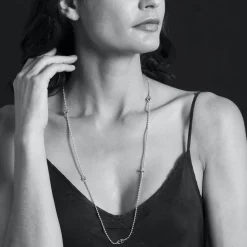 Cheap Five Station Open Pyramid Necklace Two-Tone