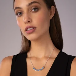 Outlet Five Station Swiss Blue Topaz Necklace Chains