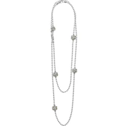 Clearance Five Station Two-Tone Love Knot Necklace Chains