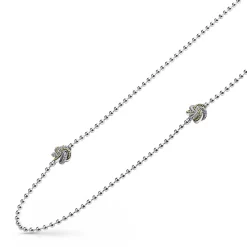 Shop Five Station Two-Tone Love Knot Necklace Long Necklaces