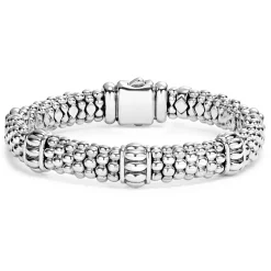 Sale Fluted Beaded Bracelet | 9Mm Silver