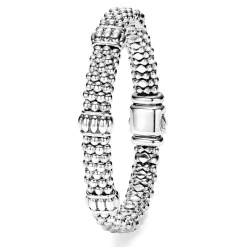 Sale Fluted Beaded Bracelet | 9Mm Silver