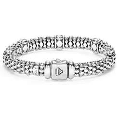 Sale Fluted Beaded Bracelet | 9Mm Silver