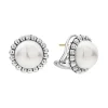 Cheap Fluted Pearl Stud Earrings Pearl
