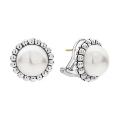 Cheap Fluted Pearl Stud Earrings Pearl