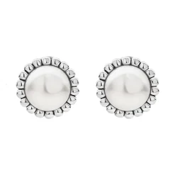Outlet Fluted Pearl Stud Earrings Caviar Earrings