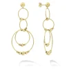 Outlet Four Circle Bead Drop Earrings Drop Earrings