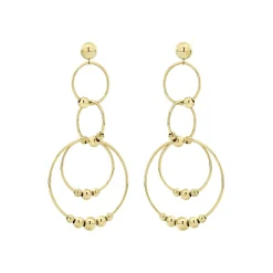 Outlet Four Circle Bead Drop Earrings Drop Earrings