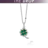 Cheap Four Leaf Malachite Clover Pendant Necklace Pendant Necklaces