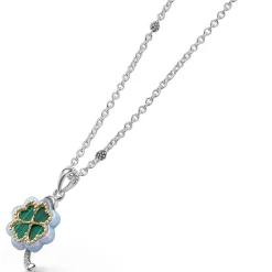 Cheap Four Leaf Malachite Clover Pendant Necklace Pendant Necklaces