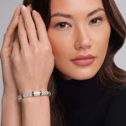 Store Four Station Diamond Caviar Bracelet | 9Mm Diamonds