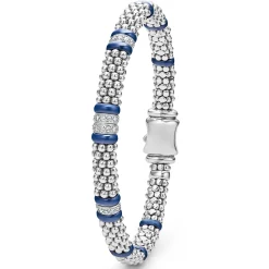 Fashion Four Station Diamond Caviar Bracelet | 6Mm Diamonds